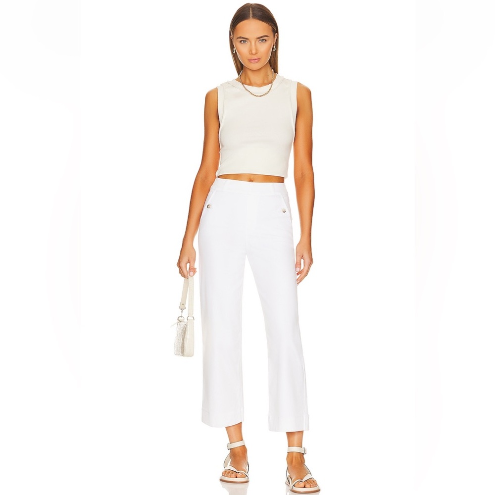 SPANX Stretch Twill Cropped Wide Leg Pant Size Small